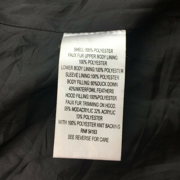 Calvin Klein Womens Black Quilted Parka Warm Jacket Winter Coat Large - Picture 11 of 12